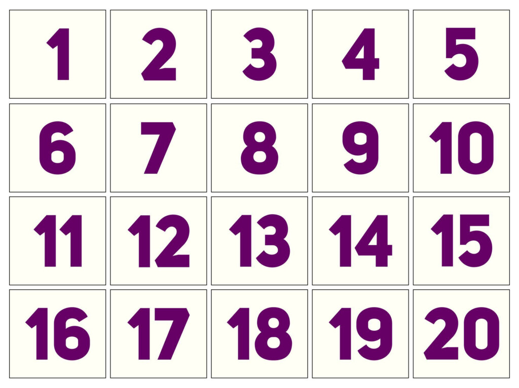 10 Best Large Printable Number Cards 1 20 PDF For Free At Printablee Large Printable Numbers