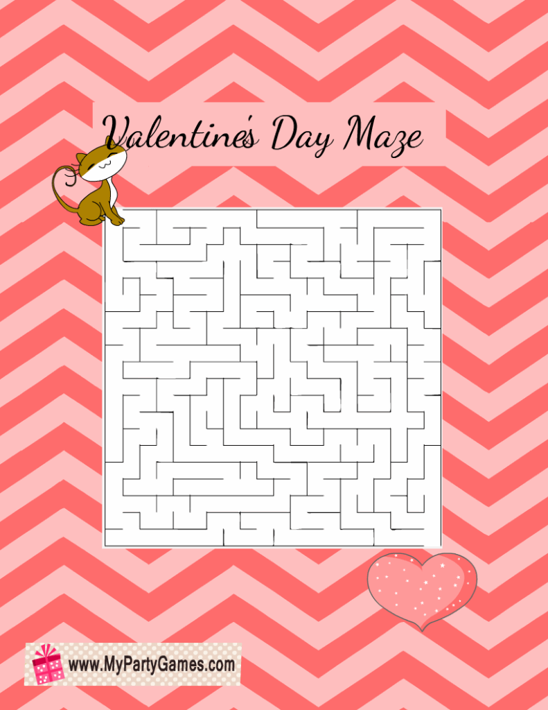 14 Free Printable Valentine S Day Mazes
