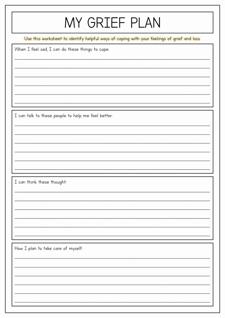 16 Grief Therapy Worksheets Free PDF At Worksheeto