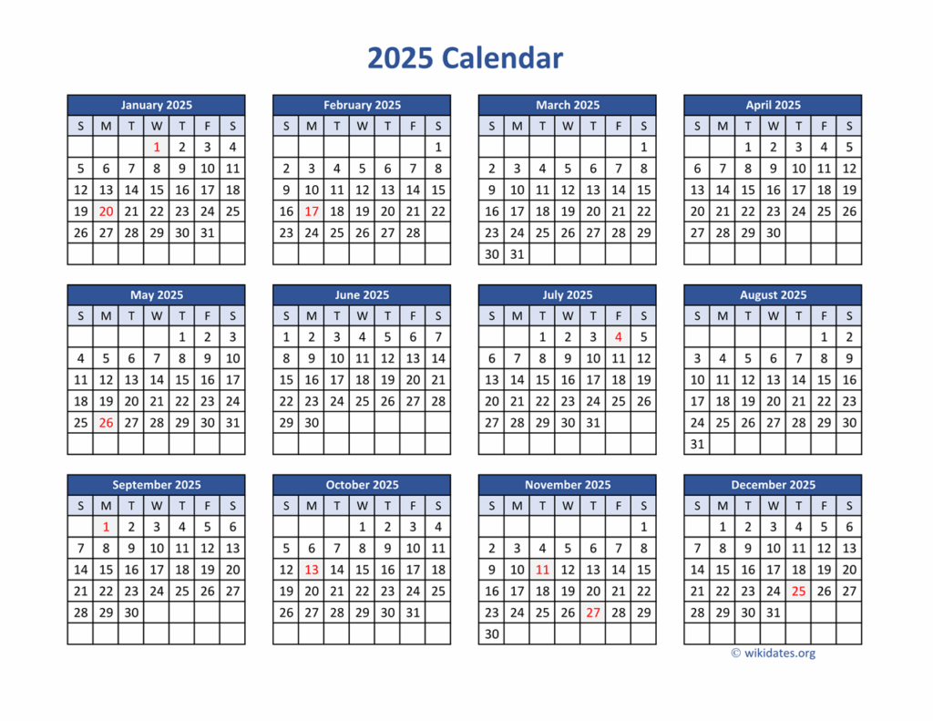 2025 Calendar Printable Free Word Pdf Emlyn Georgiana