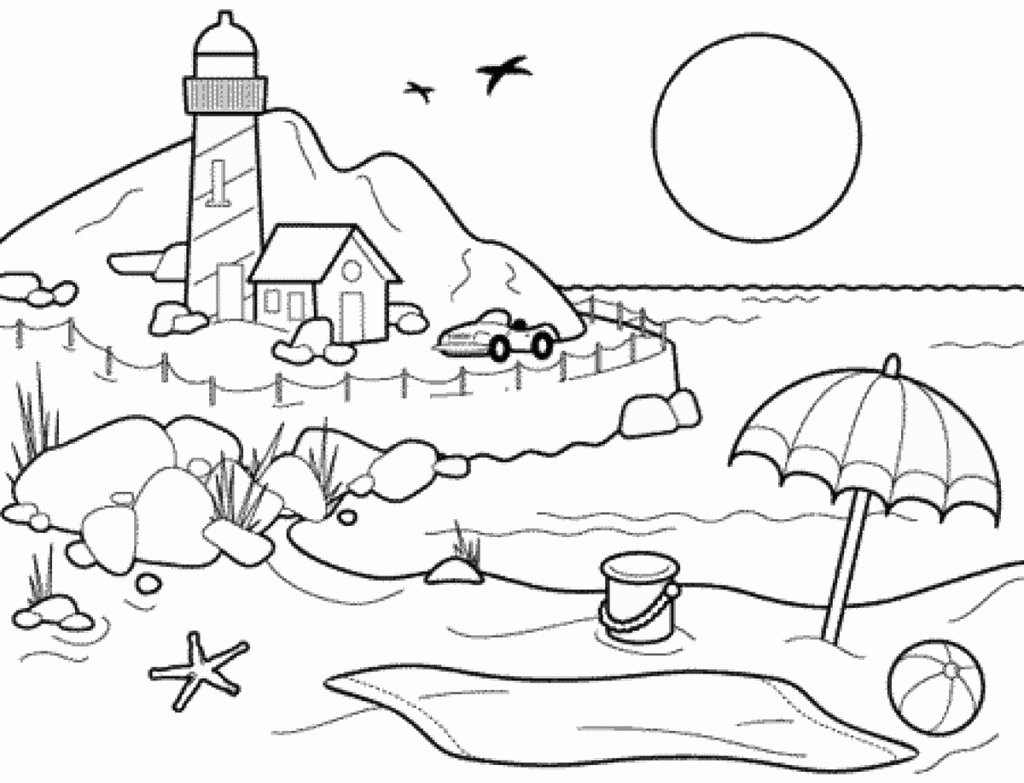 25 Free Printable Beach Coloring Pages