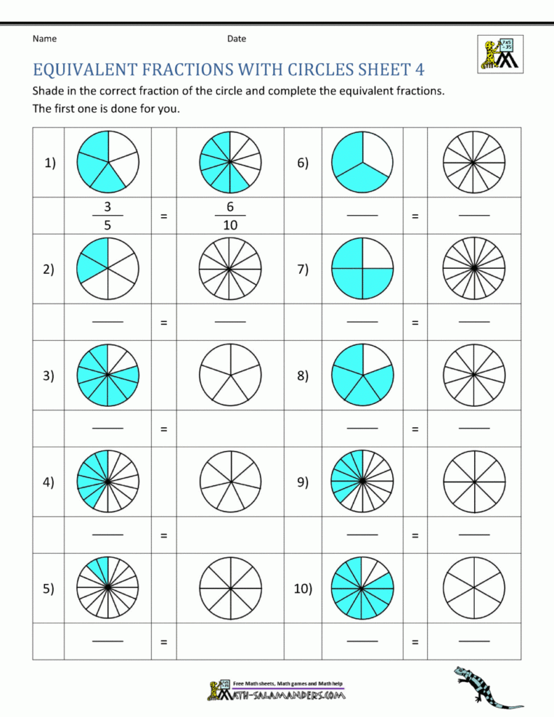 26 Best Ideas For Coloring Equivalent Fractions Worksheet