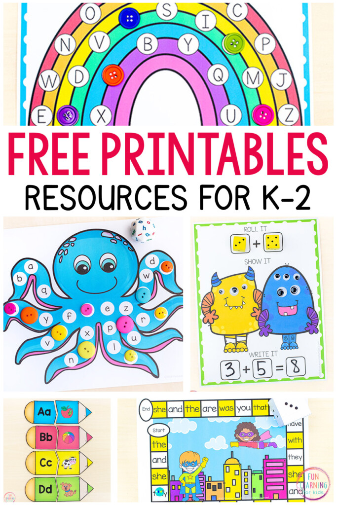 400 Free Printables And Activities For Kids Worksheets Library