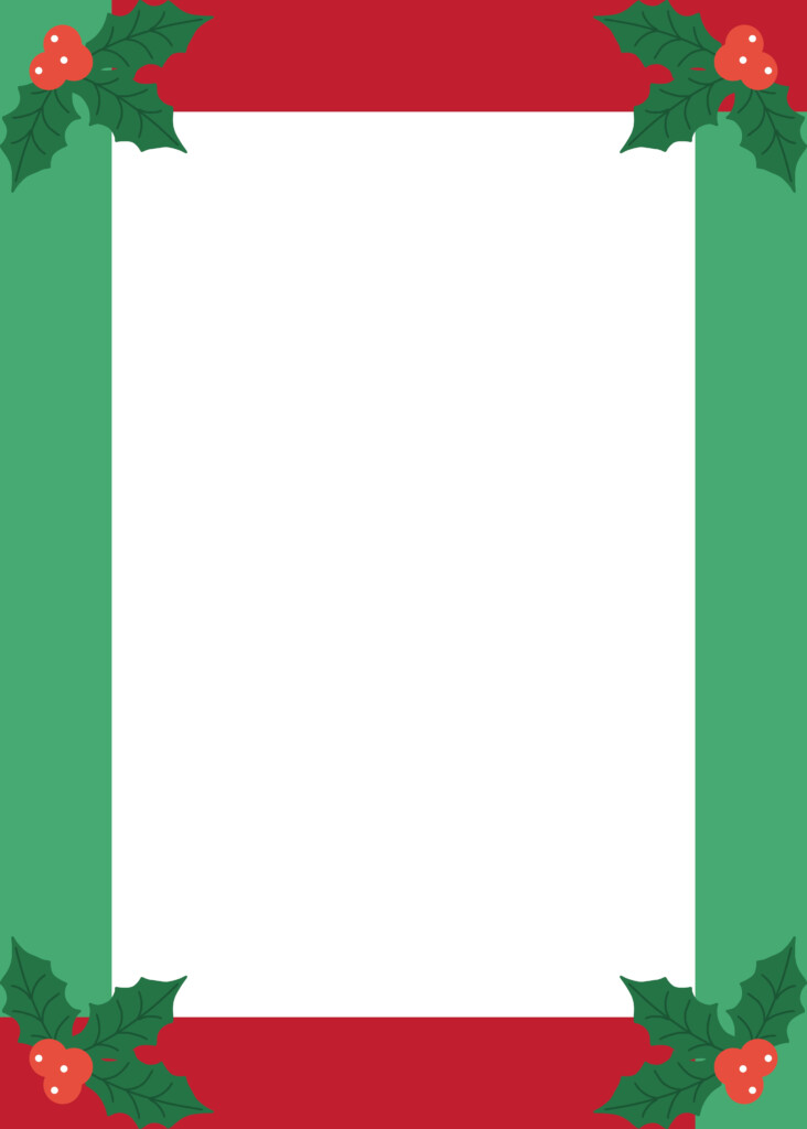 5 Best Images Of Free Printable Christmas Border Templates Free Printable Christmas Stationery