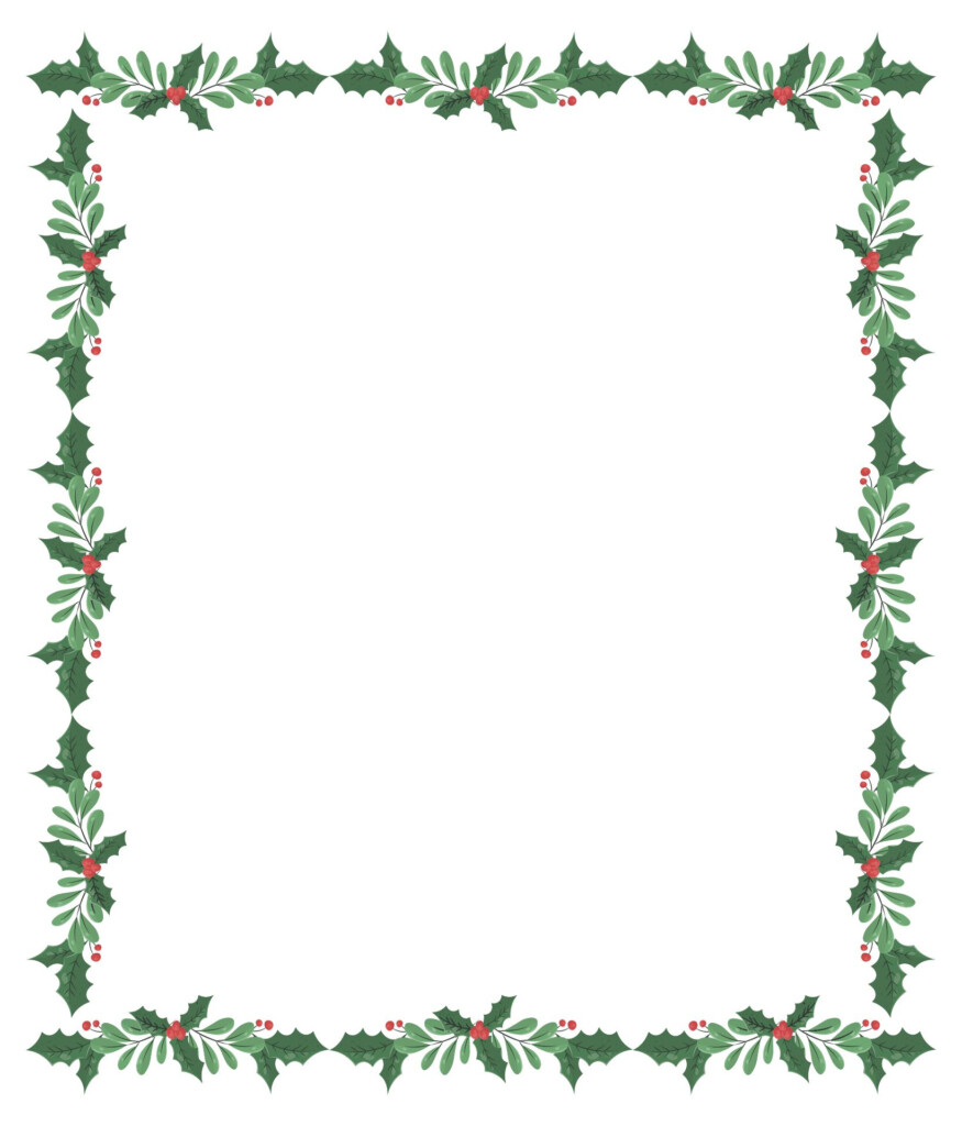 5 Best Images Of Free Printable Christmas Border Templates Free Printable Christmas Stationery