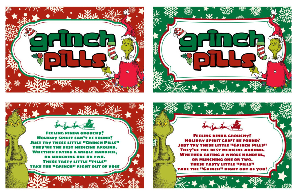 5 Best Images Of Grinch Pills Printable Pattern Grinch Pills Printable Grinch Pills Poem