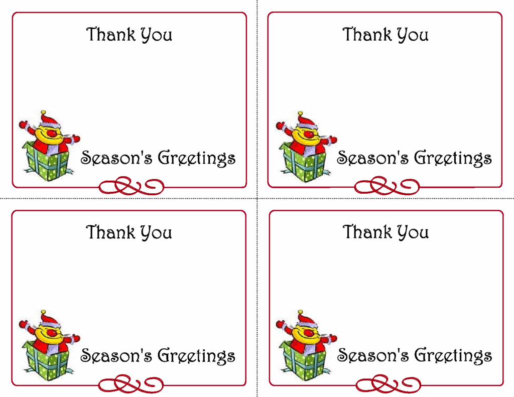 5 Best Printable Christmas Thank You Card Templates PDF For Free At Printablee