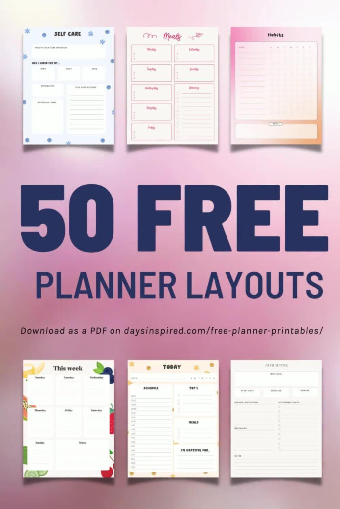 50 Free Planner Printables For Daily Planning Weekly Planning And More Artofit