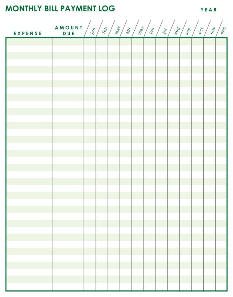 6 Best Images Of Free Printable Payment Log Sheet Template Free Printable Payment Log Sheets