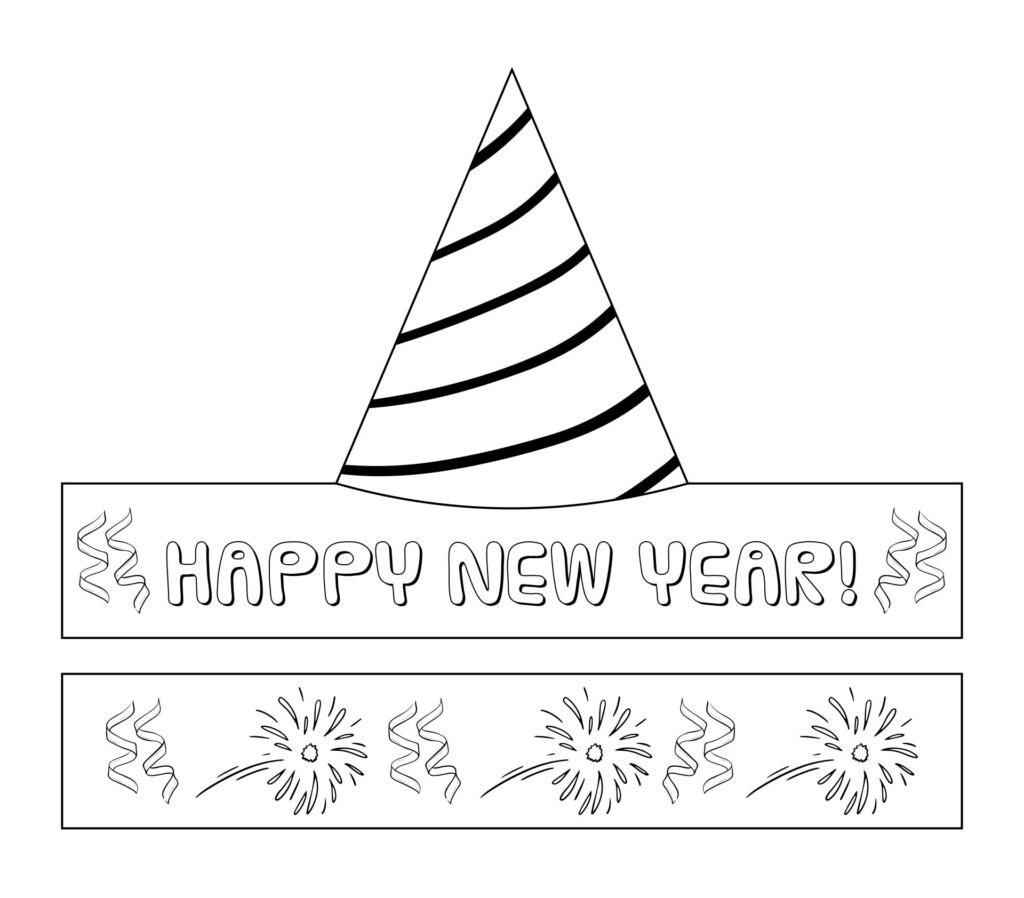 7 Best Images Of Blank Printable Party Hats New Year Party Hat Template Printable Blank Hat