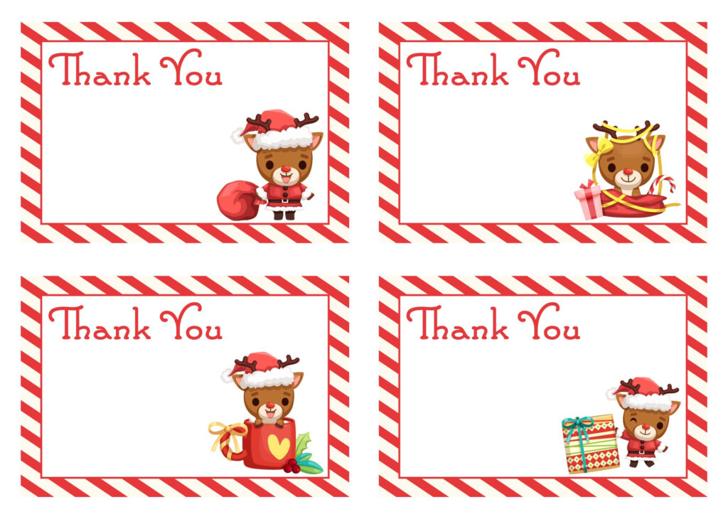 7 Best Images Of Free Printable Christmas Thank You Cards Printable Christmas Thank You Card