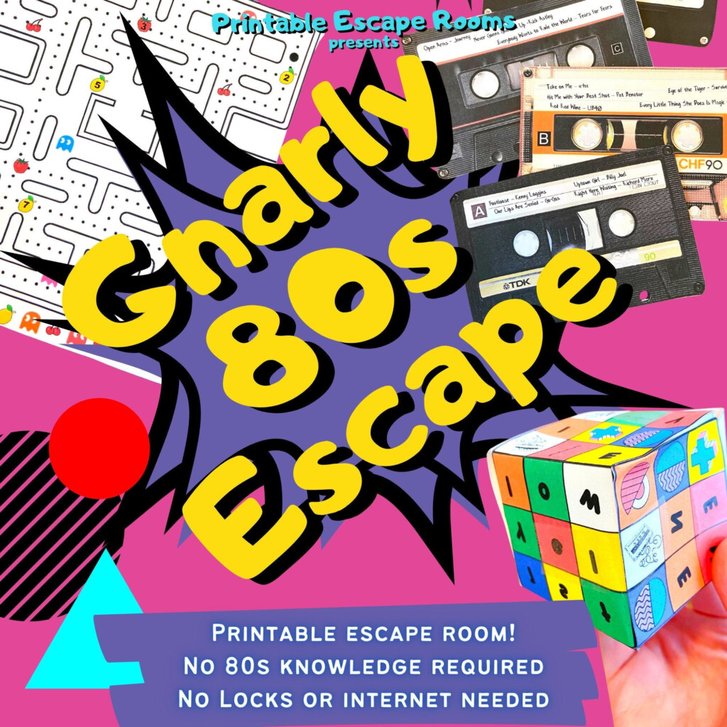 80s Escape Room Game Adventure Party Game For Families Adults And Teens Fun Printable Escape