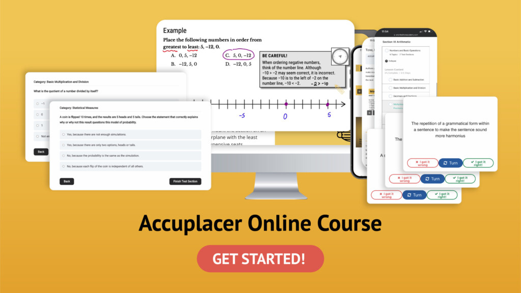 Accuplacer Practice Test Questions