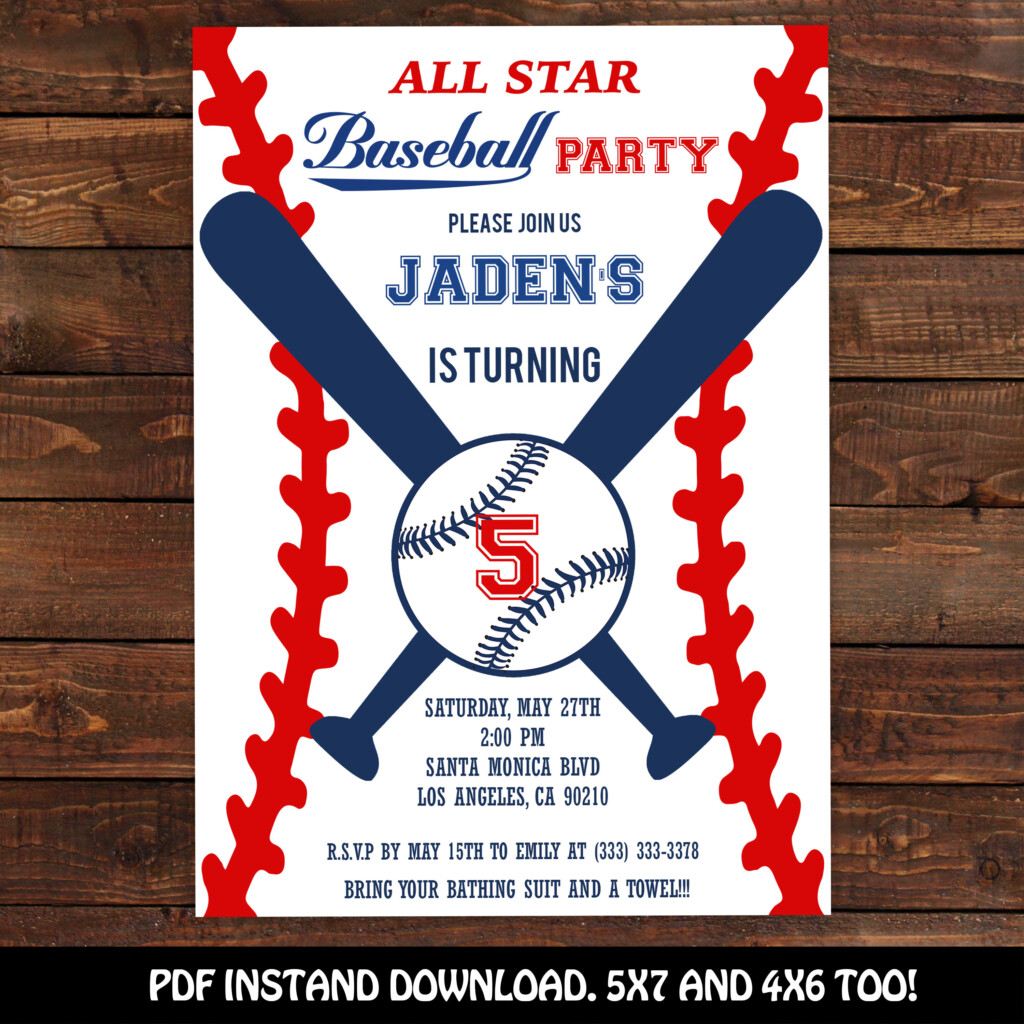 Baseball Game Invitation Template