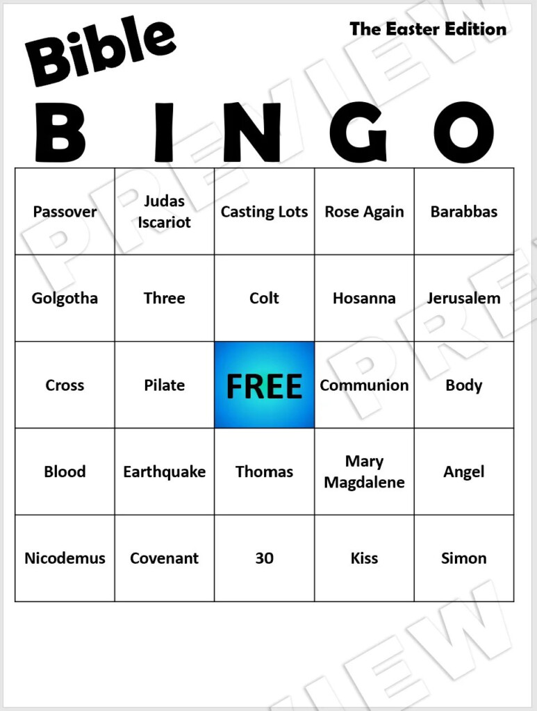 Bible Bingo Free Printables An Expansion Pack Can Also Be Purchased Which Contains 30 Unique