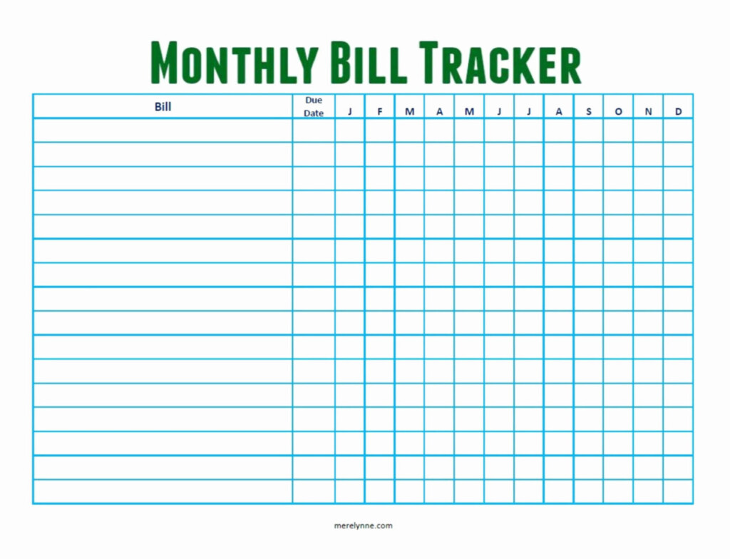 Bill Tracker Spreadsheet Pertaining To Bill Tracker Spreadsheet Printable Payment Weekly Monthly