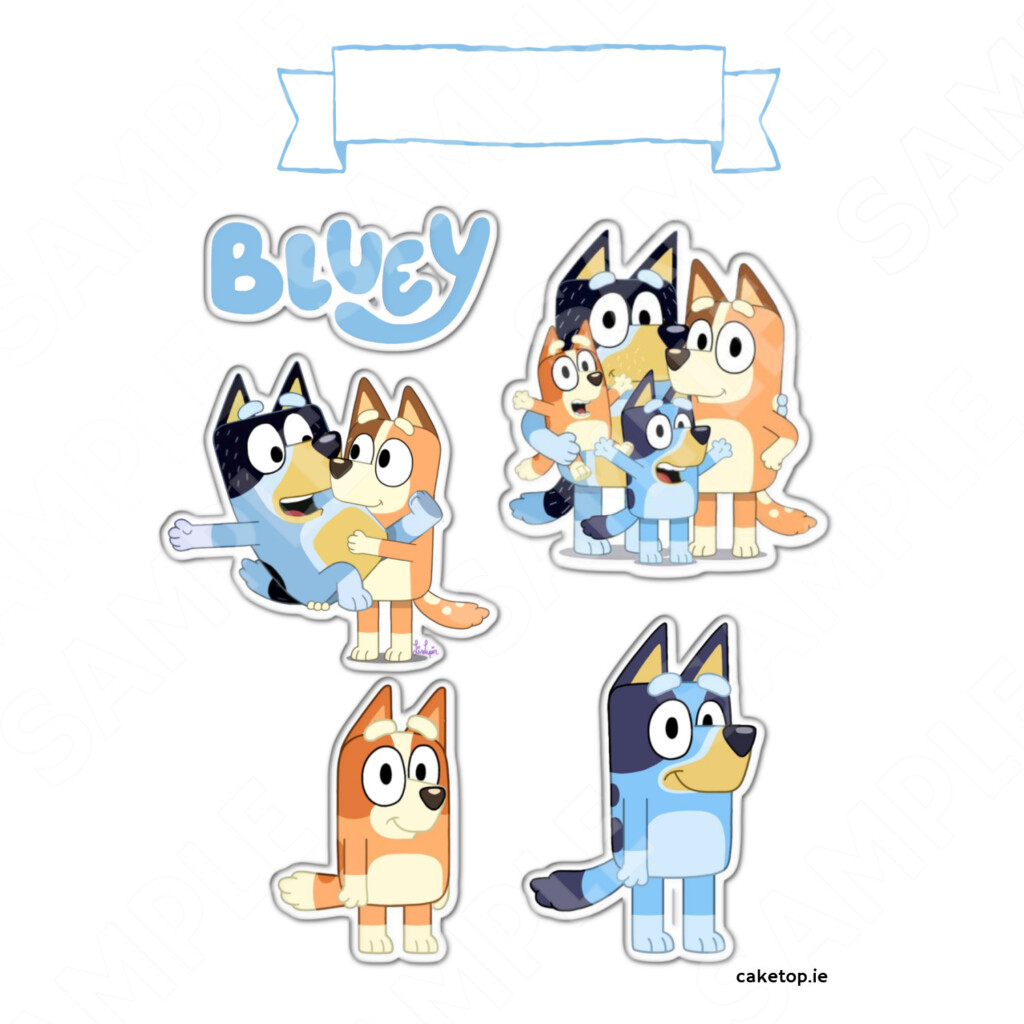 Bluey Birthday Cake Topper Uk Printable Templates Free