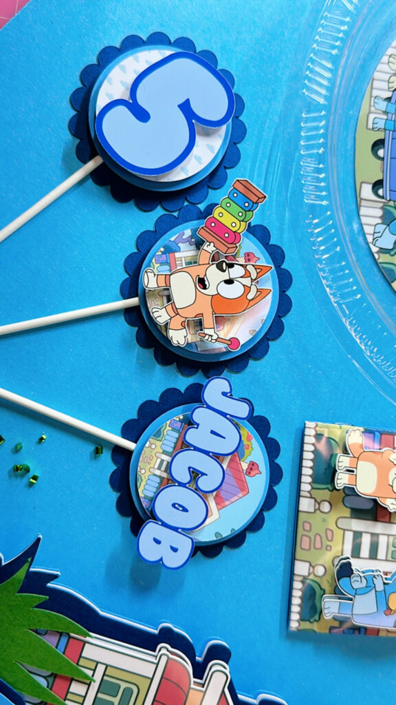Bluey Cupcake Toppers 3D Cupcake Topper Personalized Etsy