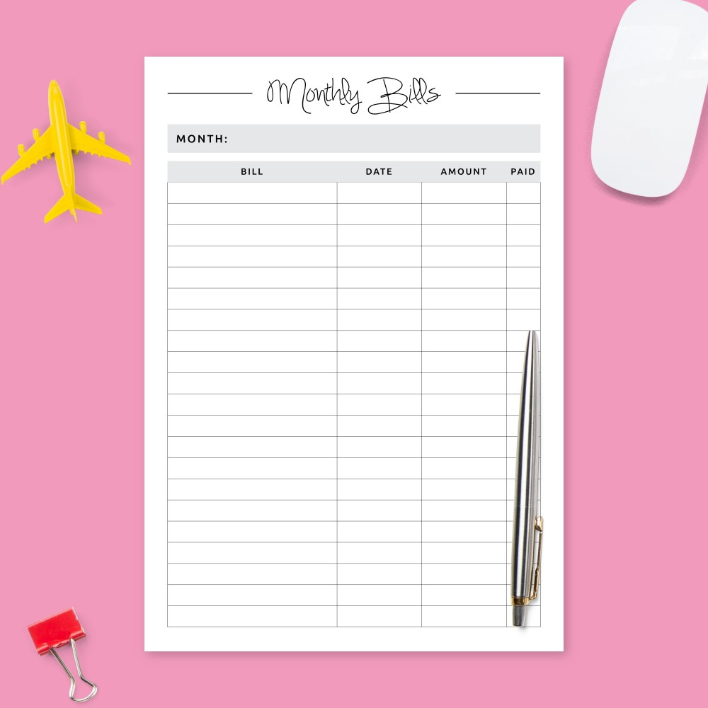 Budget Planner Templates Download Printable PDF