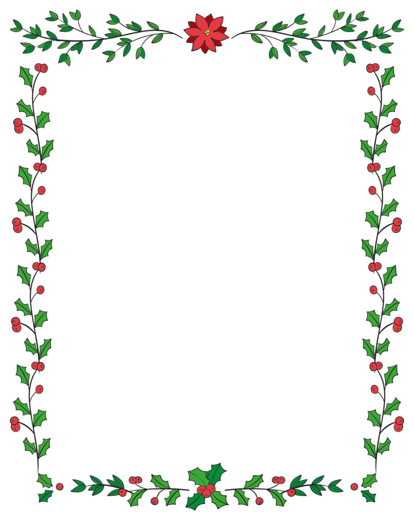 Christmas Borders Landscape 10 Free PDF Printables Printablee