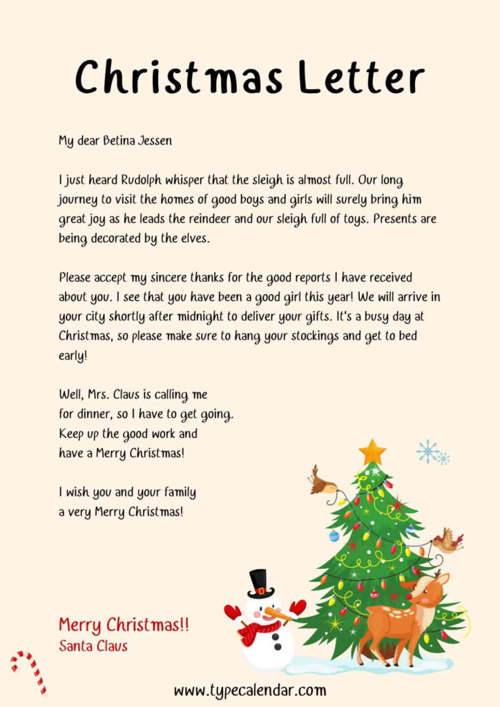 Christmas Letter Templates Customizable Designs For Festive Greetings FREE 