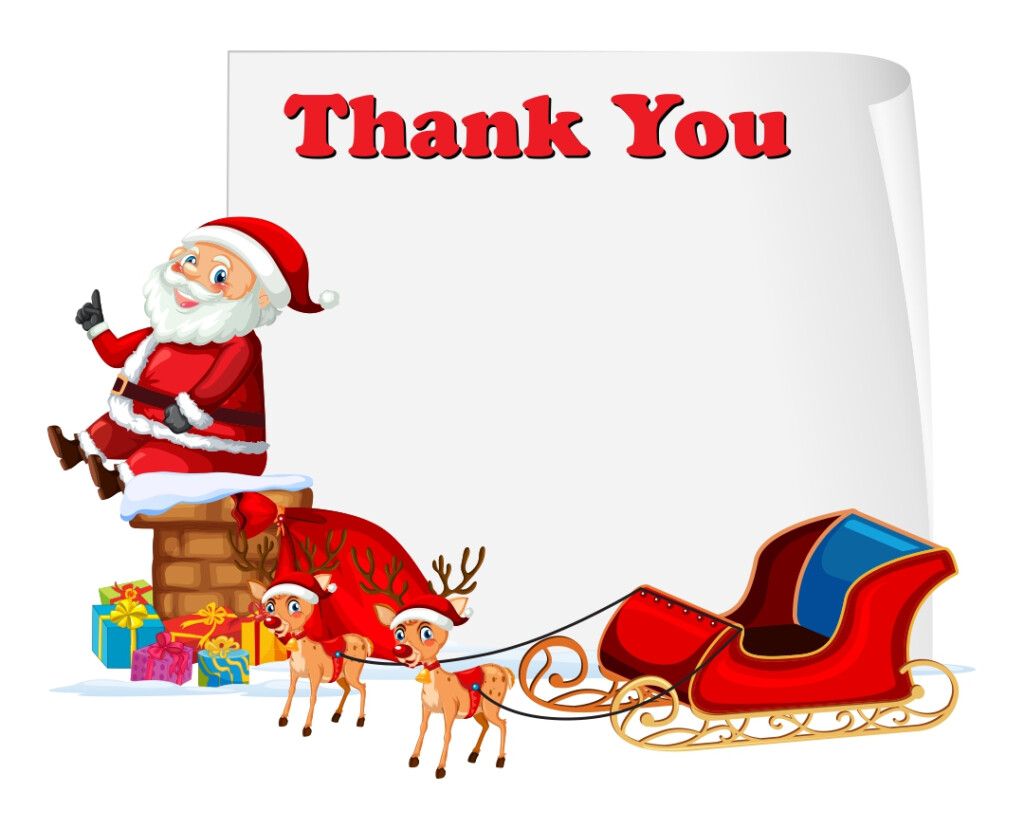 Christmas Thank You Card Templates 6 Free PDF Printables Printablee