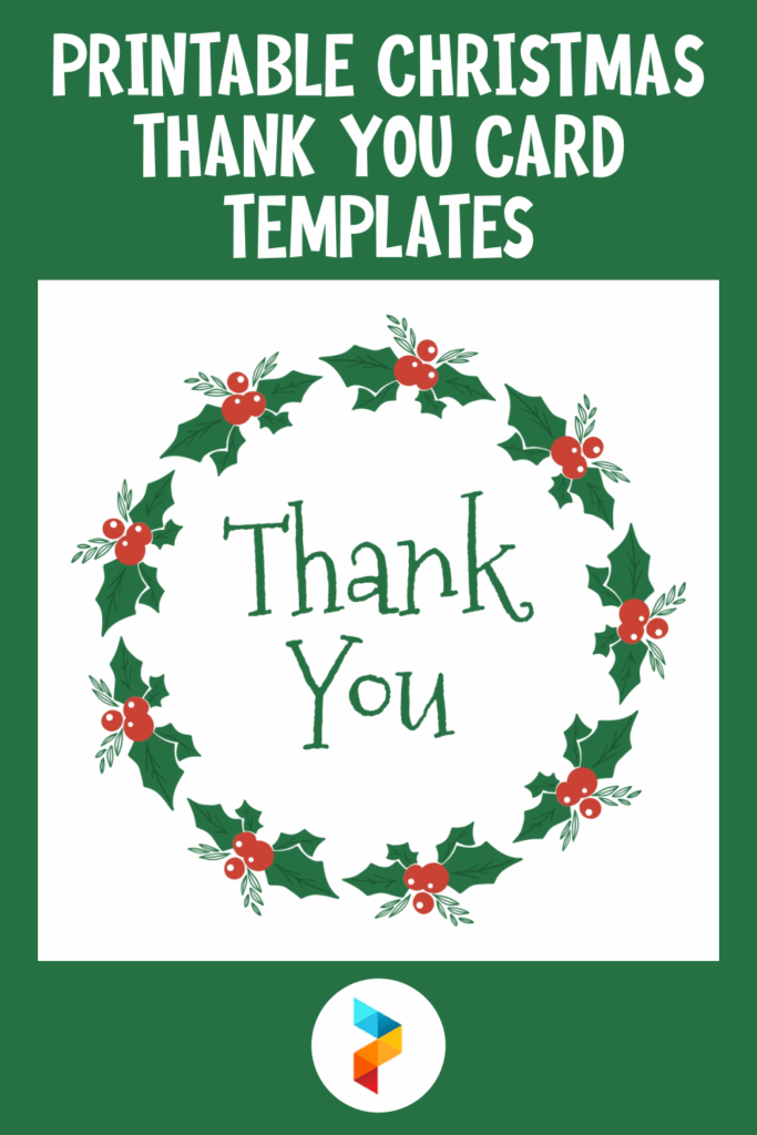 Christmas Thank You Card Templates 6 Free PDF Printables Printablee