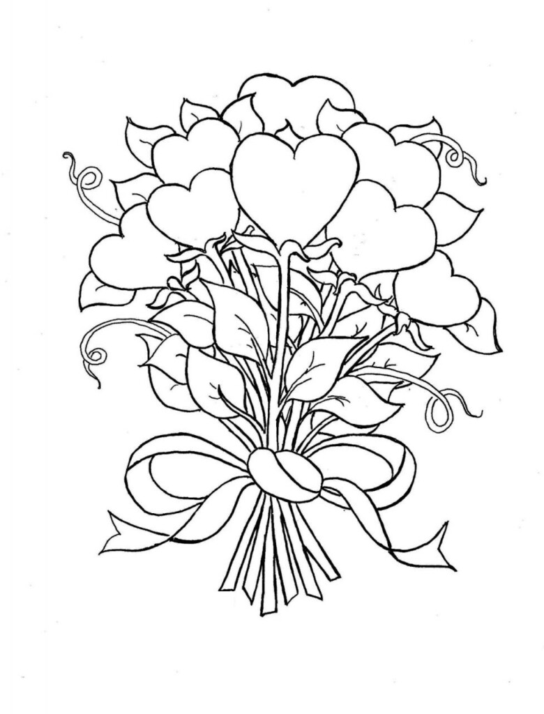 Coloring Pages Of Hearts And Flowers K5 Worksheets