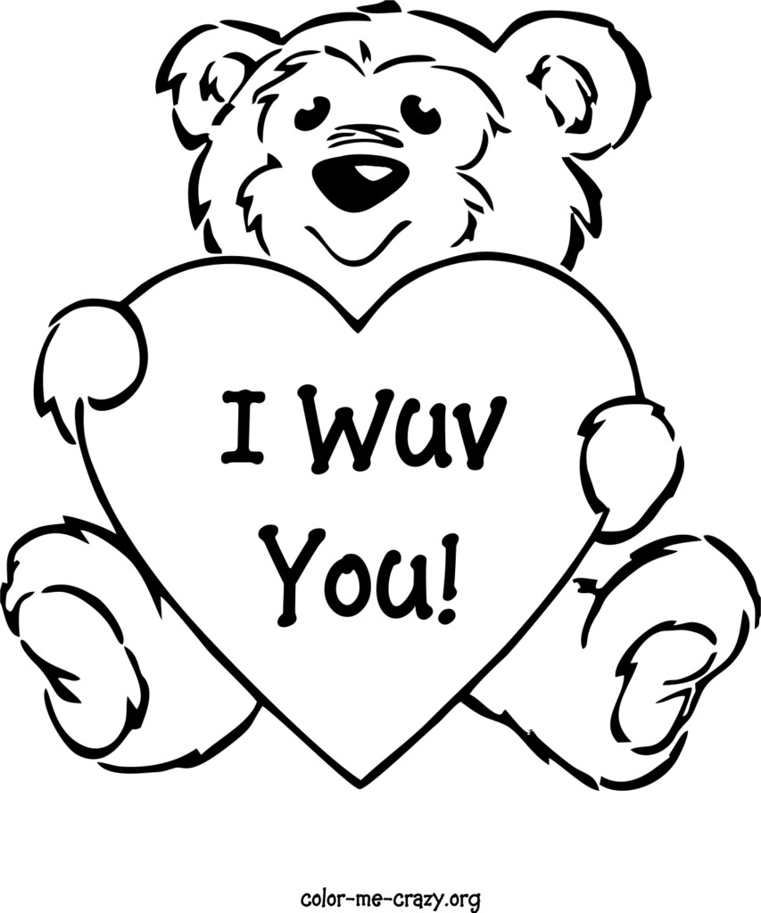ColorMeCrazy Valentine Coloring Pages