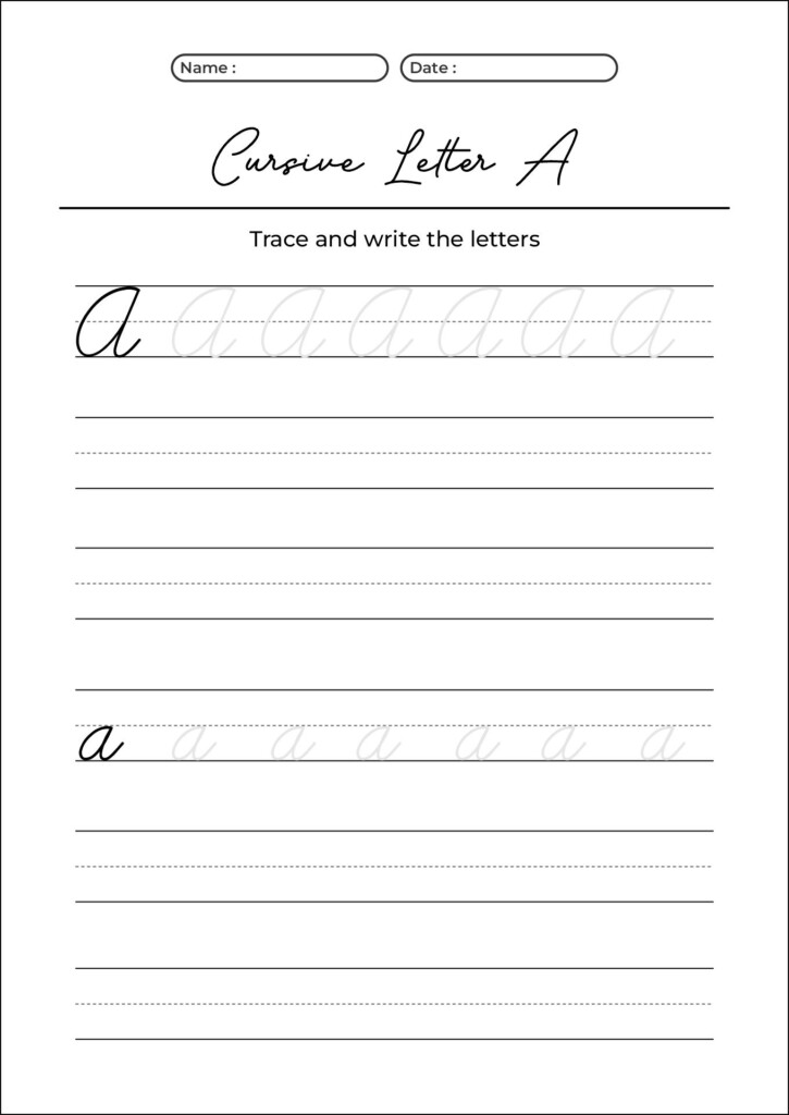 Cursive Letters 20 Free PDF Printables Printablee