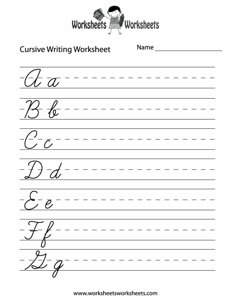 Cursive Writing Printables Worksheets Free