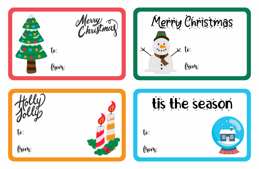 Cute Christmas Gift Tags Printable