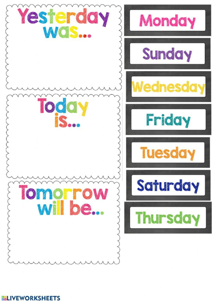 Days Of The Week Printable Free