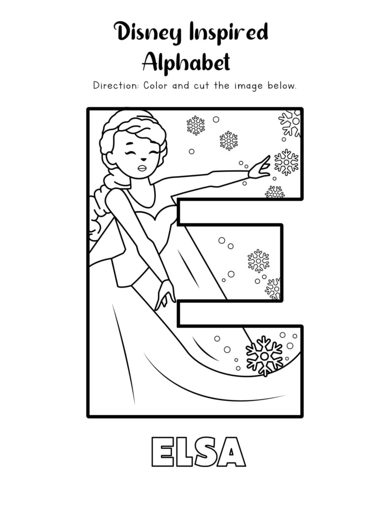 Disney Alphabet Coloring Pages Free Printables 24hourfamily