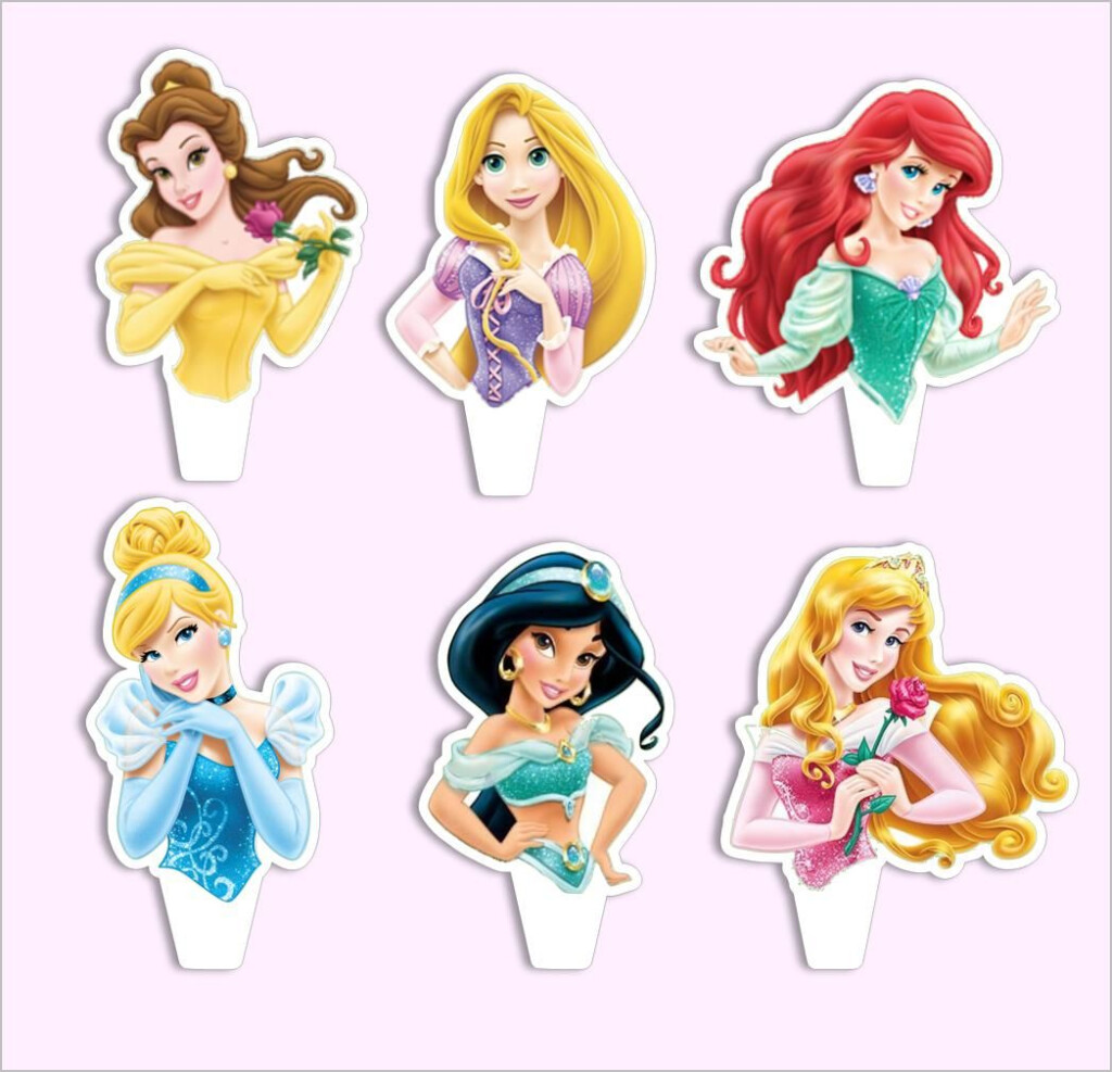Disney Princess 3d Cupcake Toppers Edible Images Disney Princess Cake Topper Disney Princess