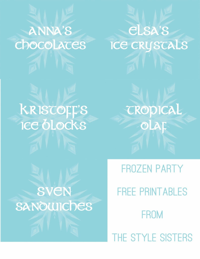 Disney S Frozen Party Games And Food Labels The Style Sisters