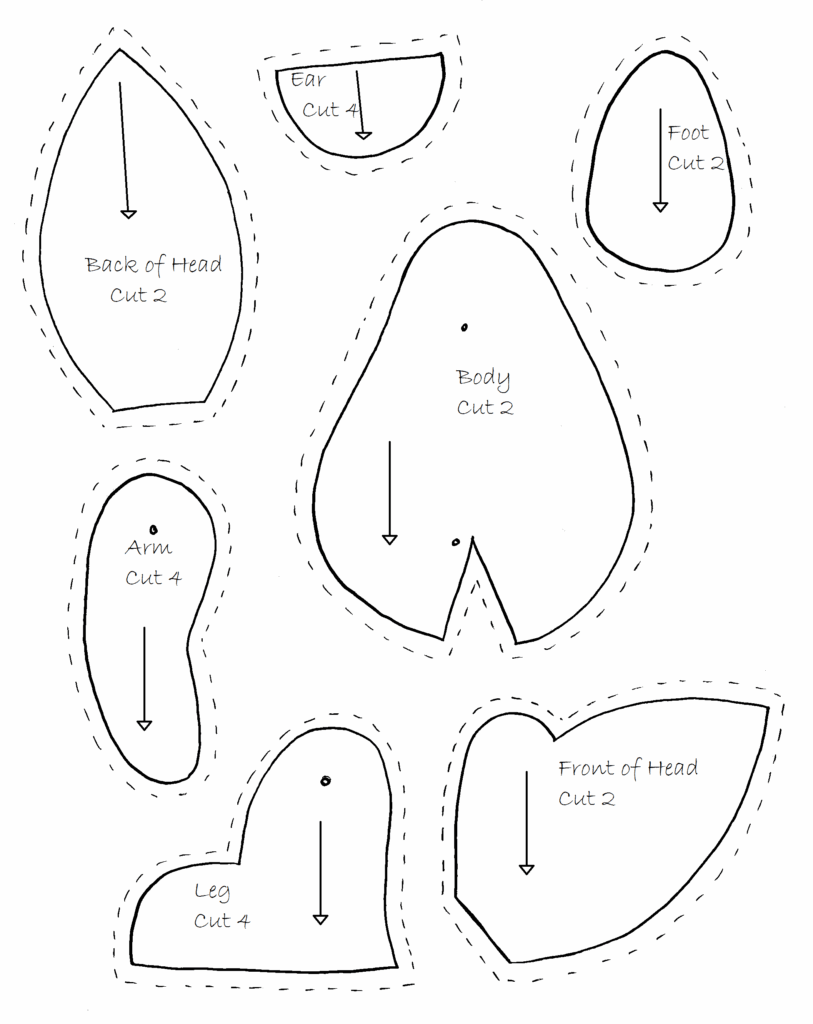 Downloadable Printable Free Memory Bear Pattern Pdf