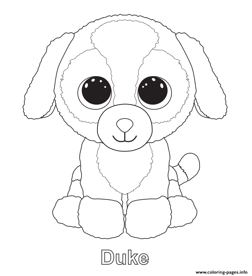 Duke Beanie Boo Coloring Pages Printable