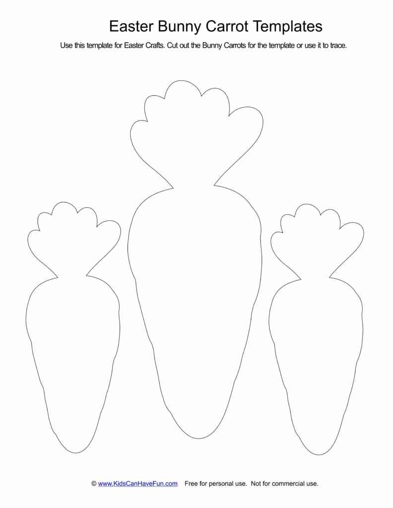 Easter Carrot Templates For All Your Easter Crafts Http Www Kidscanhavefun Easter Craft