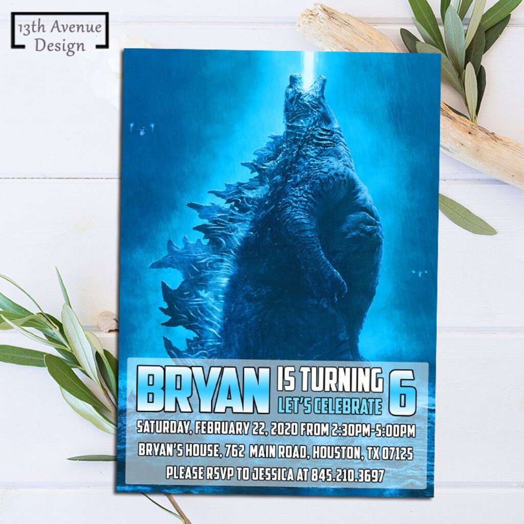 Editable Godzilla Invitations Templates