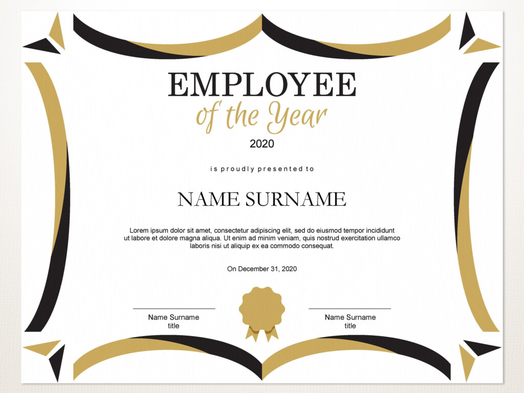 Employee Of The YEAR Editable Template Editable Award Employee Etsy Template Printable