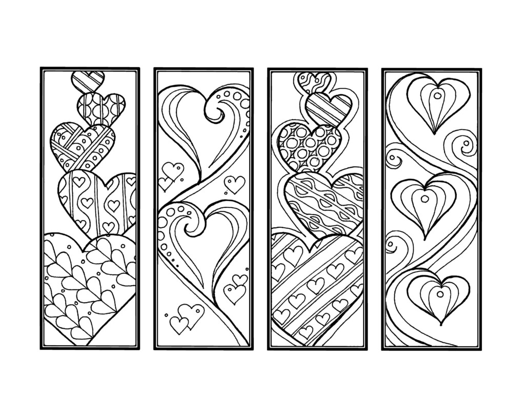 Excited To Share This Item From My Etsy Shop DIY Valentine S Day Bookmarks Printable Colorin