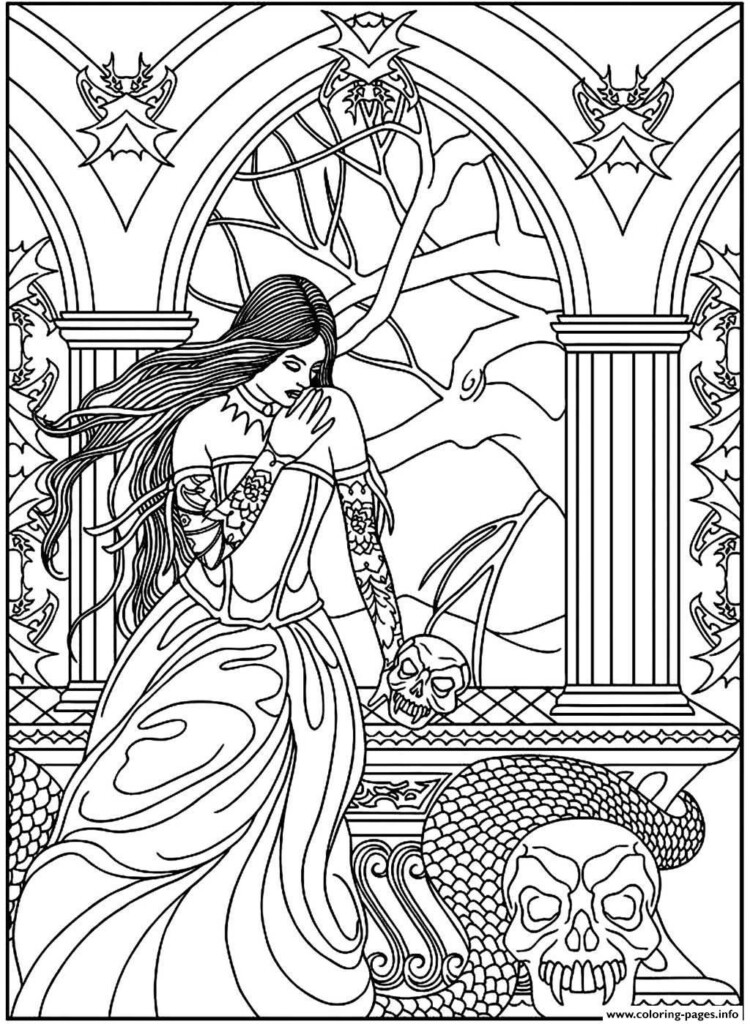 Fantasy Adult Coloring Pages Coloring Home