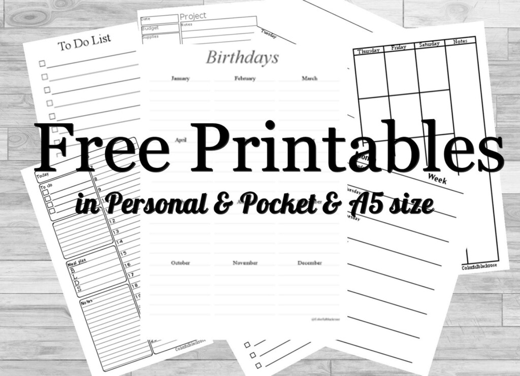 Filofax Free Printables Colorfulblackrose Colorfulblackrose Personal Planner Printables