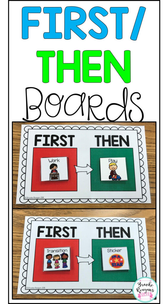 First Then Visual Reward Boards And Token Boards Visual Schedule Boards Behavior Board