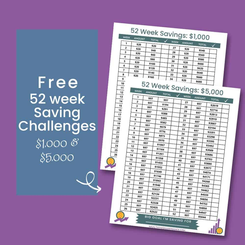 Free 52 Week Savings Challenge Printable To Save More In 2024