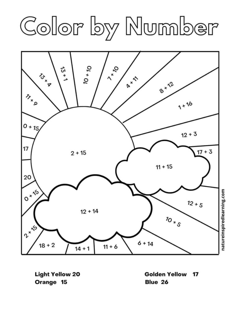 Free Addition Color By Number Worksheet Download Free Addition Color By Number Worksheet Png