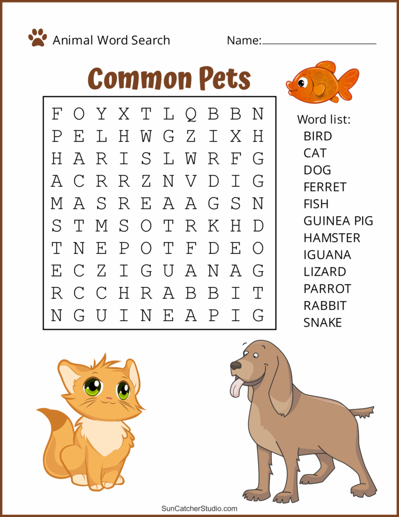 Free Animal Word Search Pdf Free Printable Templates