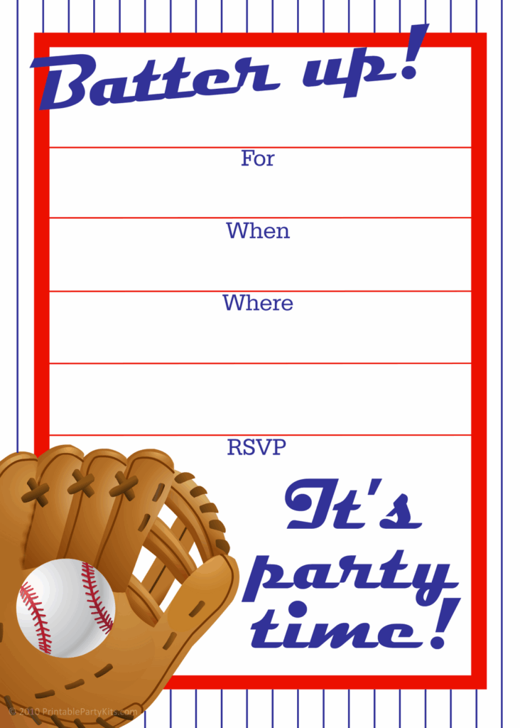 Free Baseball Birthday Invitation Artwork Baseball Party Baseball Birthday Invitations Party