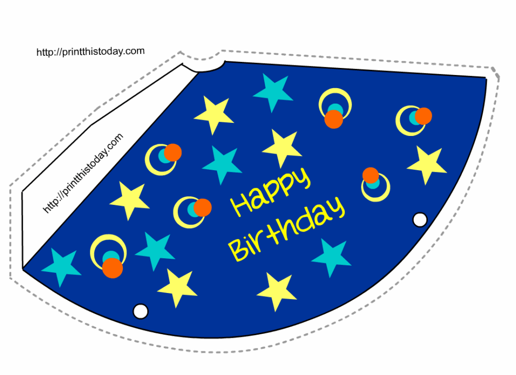 Free Birthday Party Hat Printable Template 